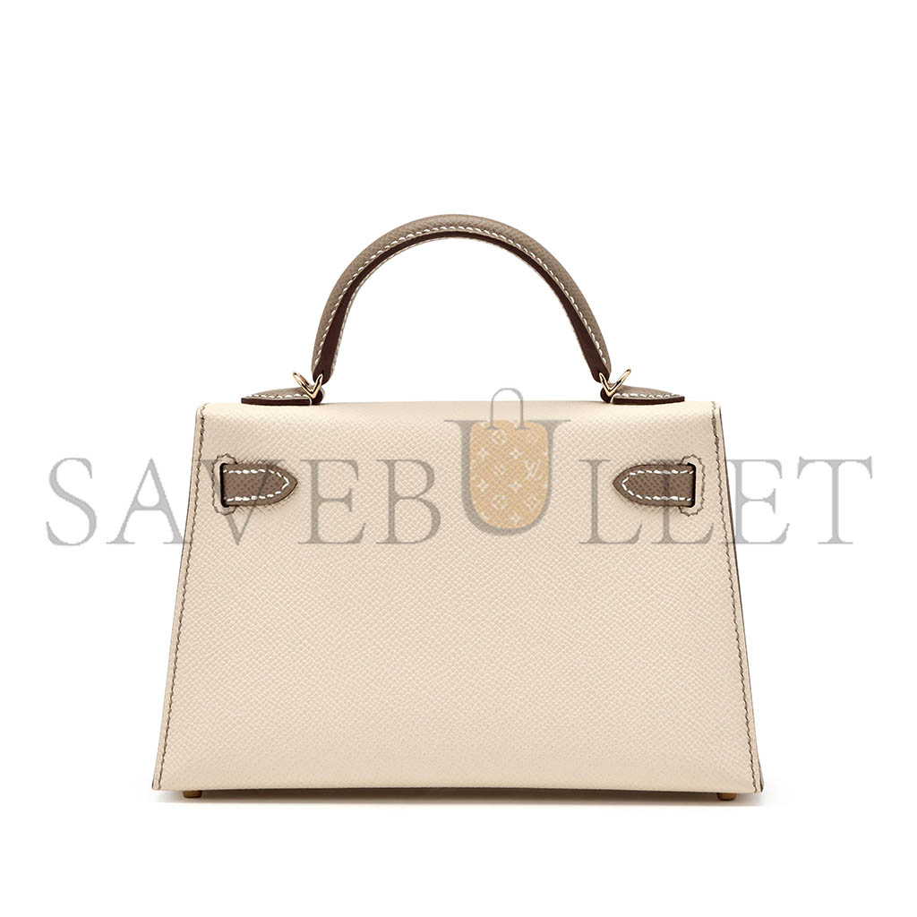 HERMÈS MASTER EPSOM MINI KELLY 20 PERMABRASS HARDWARE (19*12*5.5cm)